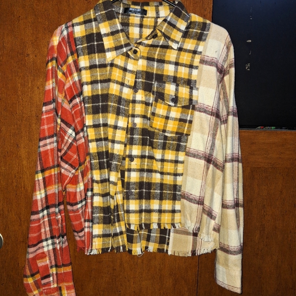 Jolie & Joy MultiColor Cropped Flannel